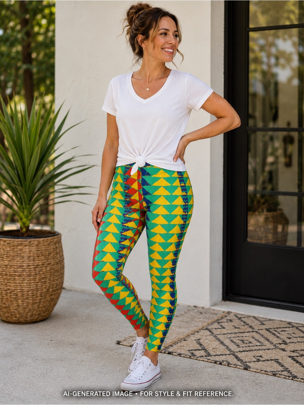 LuLaRoe Colorful Geometric Triangle Print Leggings